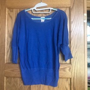 Blue light knit sweater